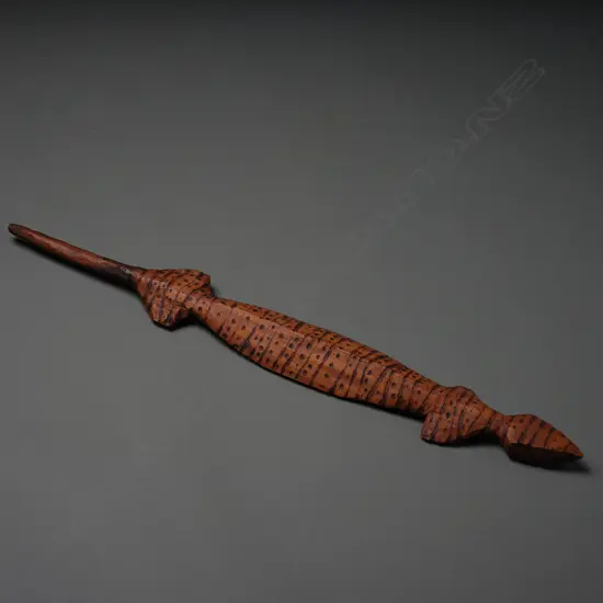 Australian Acacia wooden ritual object,